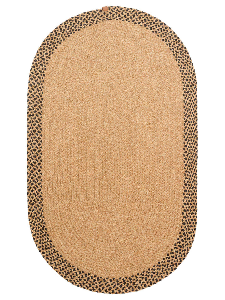 Cancun Jute Cotton Blend Living Room Hallway Kitchen Cotton Straw Knitted Rug 19NATB