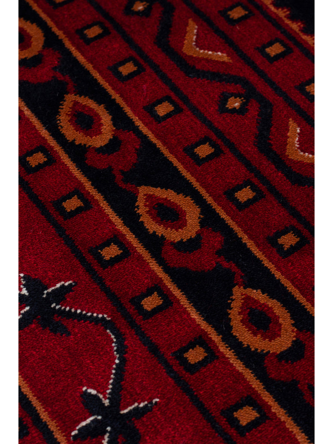 سجادة باغمان من سلسلة أفغانية من الفيسكوز المنسوج بكثافة، غير قابلة للانزلاق، رقيقة، مصنوعة آليًا، لونها أزرق داكن، رقم 01