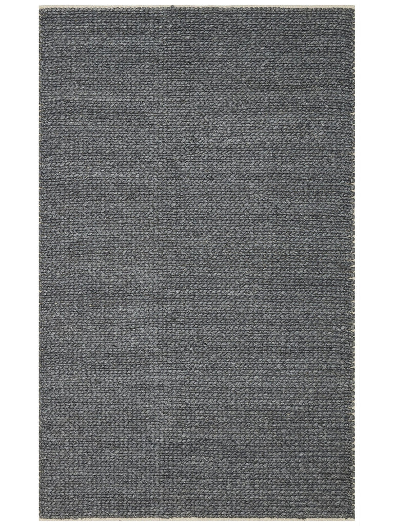 Woolstar 100% طبيعي كنزة مزخرفة لغرفة الجلوس والممر والمدخل، مصنوعة يدوياً من الصوف، سجادة أنتراسيت