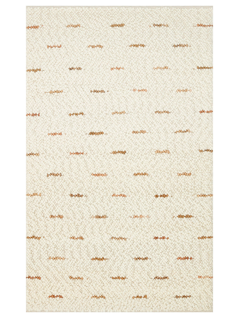 Woolstar 100% طبيعي كنزة مزخرفة لغرفة الجلوس والممر والمدخل، مصنوعة يدويًا من الصوف المنسوج JD 06 NAT