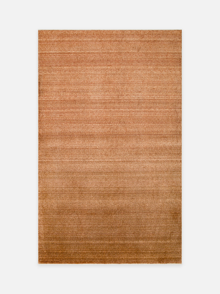 Brasilia El Emeğiyle Üretilen Modern Sade Şık TENCEL™ Özel Kara Tezgah Halısı PLAIN TERRACOTTA - Carpetdocia - kusbakisi