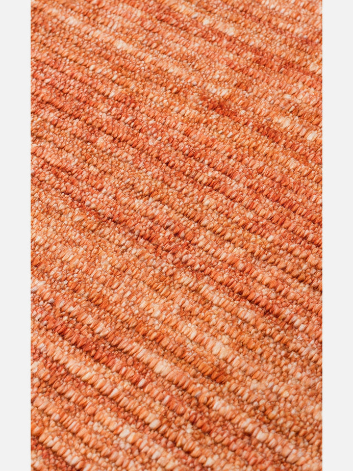 Brasilia El Emeğiyle Üretilen Modern Sade Şık TENCEL™ Özel Kara Tezgah Halısı PLAIN TERRACOTTA - Carpetdocia