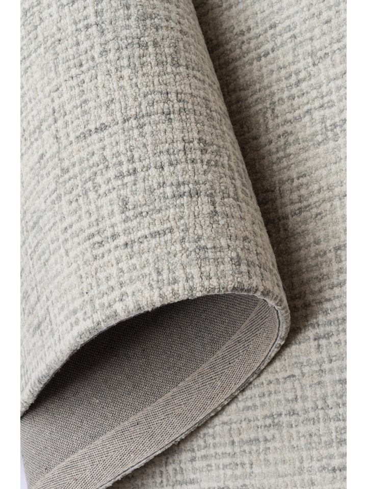 Tapis tissé à la main en mélange de laine et coton série Dublin SILVER