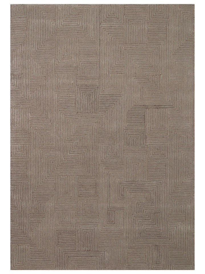 Tapis tissé à la main en mélange de laine et coton série Milano GREY