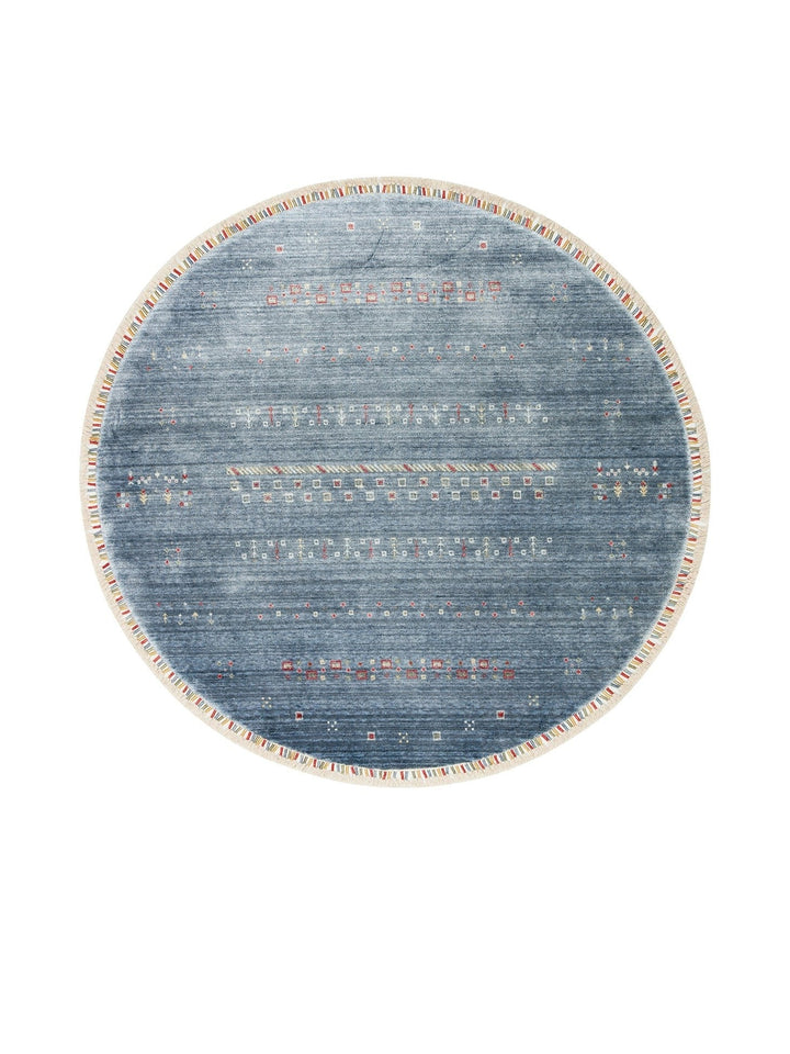 Oushak Carnaval 100% Natural Easy to Clean Handcrafted TENCEL™ Modern Uşak Carpet 06 BLUE Q