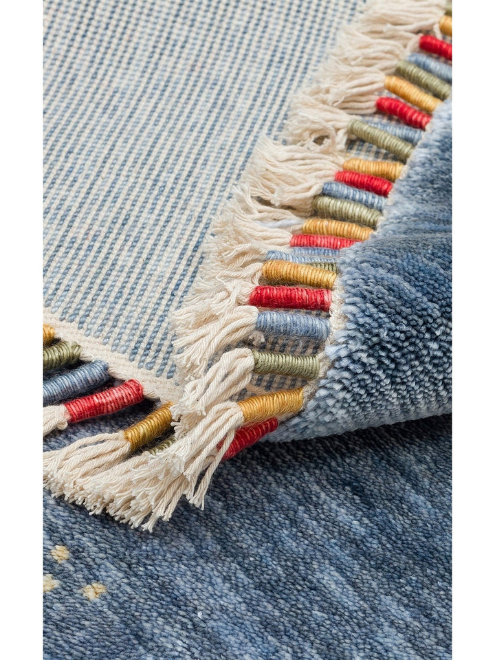 Oushak Carnaval 100% Natural Easy to Clean Handcrafted TENCEL™ Modern Uşak Carpet 06 BLUE Q