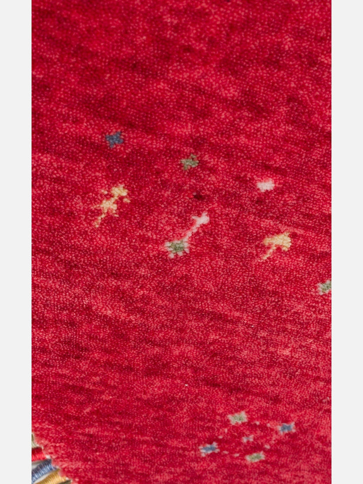 Oushak Carnaval %100 Naturel Kolay Temizlenir El Emeğiyle Üretilen TENCEL™ Modern Uşak Halısı 06 RED Q - Carpetdocia