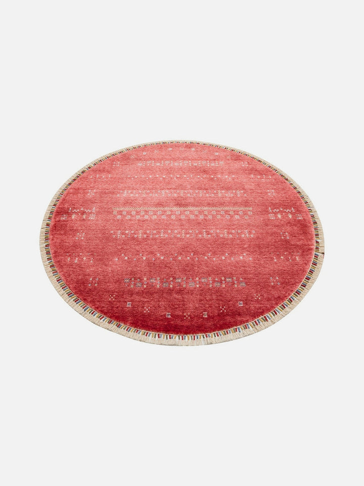 Oushak Carnaval %100 Naturel Kolay Temizlenir El Emeğiyle Üretilen TENCEL™ Modern Uşak Halısı 06 RED Q - Carpetdocia
