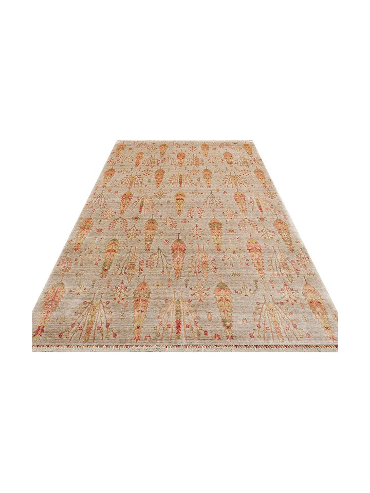 Oushak Carnaval 100% Natural Easy to Clean Handcrafted TENCEL™ Modern Uşak Carpet 08 BEIGE AUTUMN