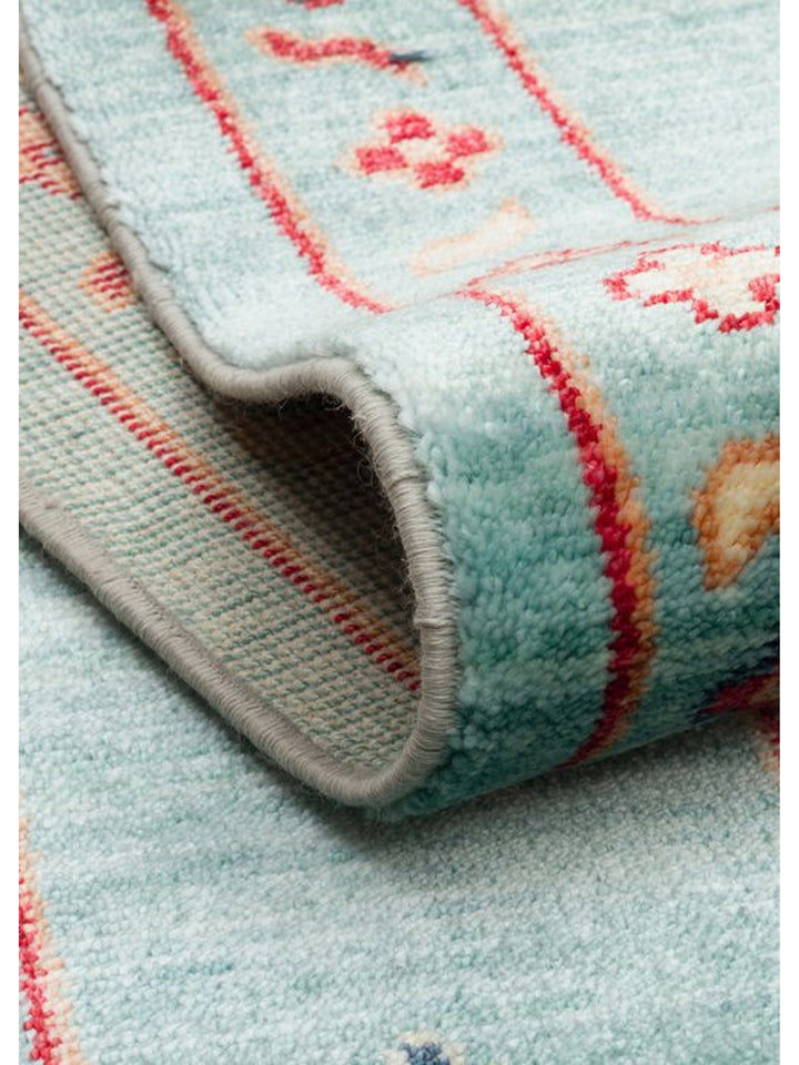 Oushak Carnaval 100% Natural Easy to Clean Handcrafted TENCEL™ Modern Uşak Rug 22 TURQUOISE