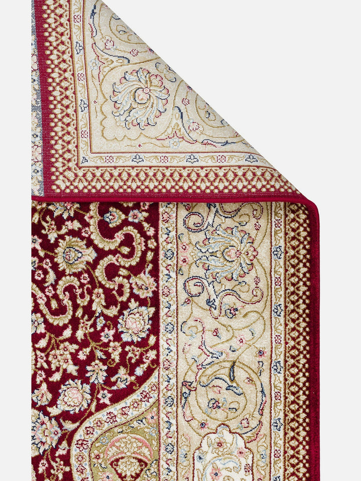 Topkapı Seccade Klasik Desenli Yüksek Kalite Özel Işıltılı Hediyelik Çeyizlik Namazlık 02 RED - Carpetdocia