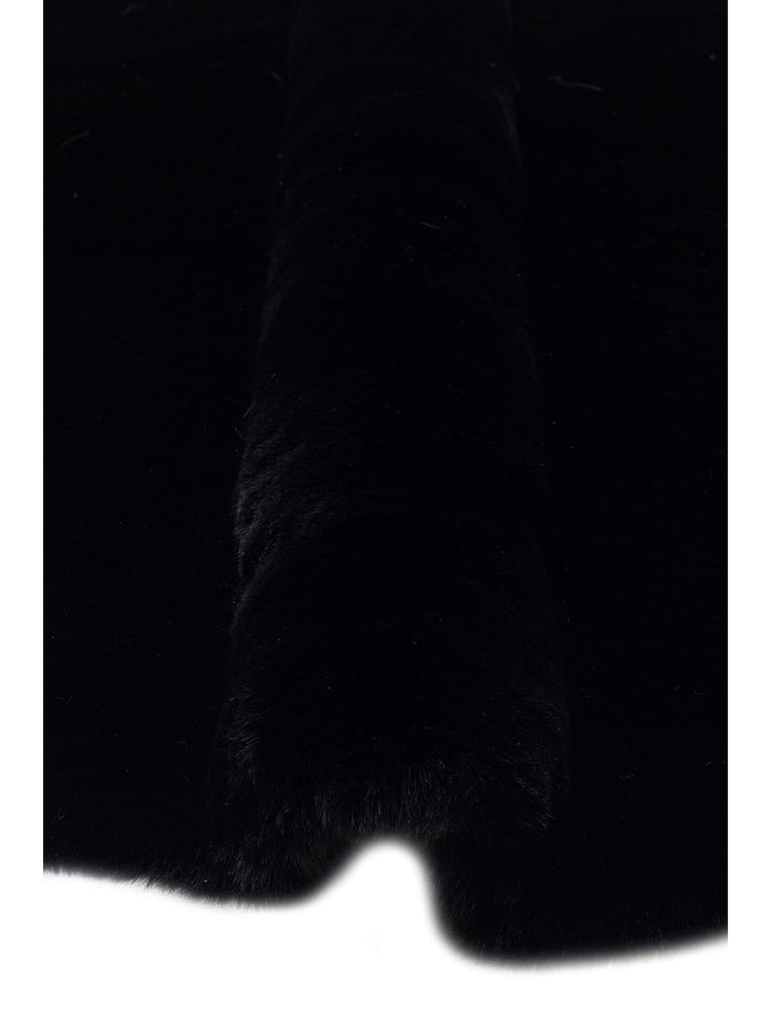 Bunny New Yumuşak Dokulu Uzun Tüylü Yıkanabilir Tavşan Postu BLACK DOUBLE N - Carpetdocia