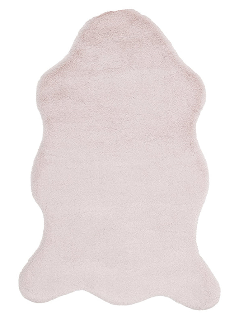 Bunny New Soft Texture Long Hair Washable Rabbit Pelt POWDER SINGLE N