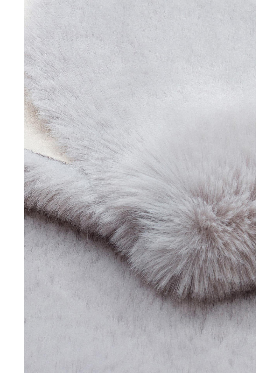 Bunny New Yumuşak Dokulu Uzun Tüylü Yıkanabilir Tavşan Postu SILVER DOUBLE N - Carpetdocia