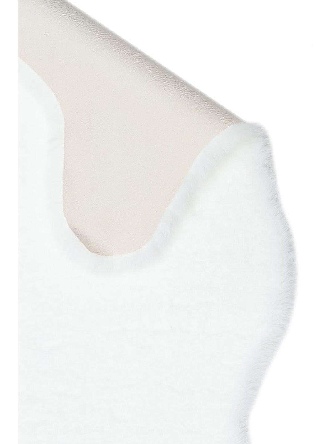 Bunny New Yumuşak Dokulu Uzun Tüylü Yıkanabilir Tavşan Postu WHITE QUARD N - Carpetdocia