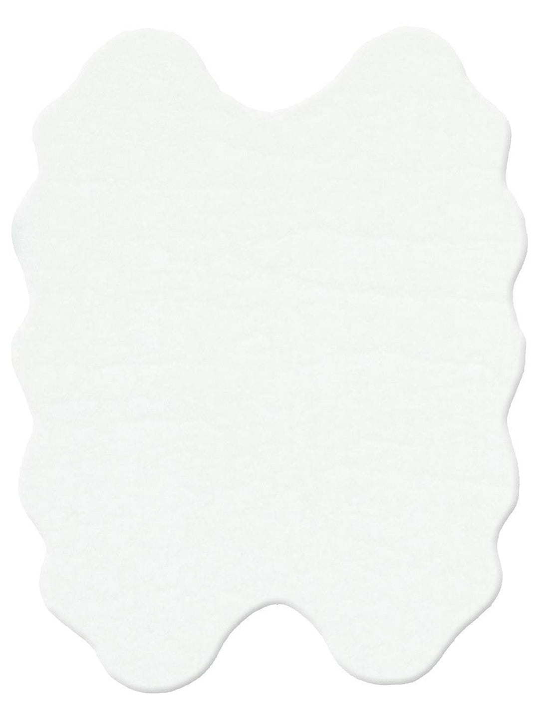 Bunny New Yumuşak Dokulu Uzun Tüylü Yıkanabilir Tavşan Postu WHITE QUARD N - Carpetdocia