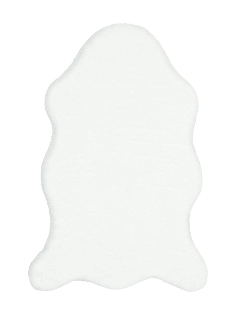 Bunny New Soft Texture Long Hair Washable Rabbit Pelt WHITE SINGLE N