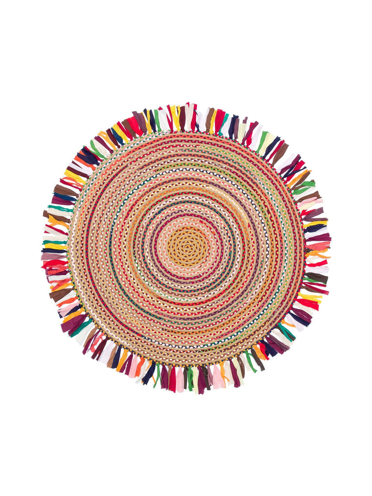 Cancun Colorful Jute Look Double Sided Living Room Hallway Kitchen Cotton Straw Knitted Carpet 10MULMX
