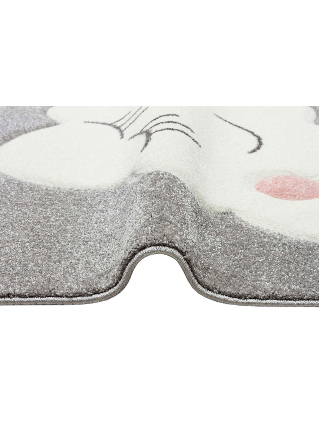 Carpetdocia Kids Eğlenceli Bulut Desenli Çocuk Halısı 09 GREY - Carpetdocia