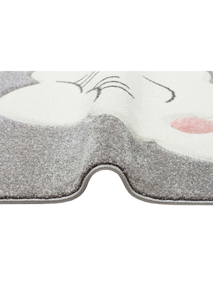 Carpetdocia Kids Eğlenceli Bulut Desenli Çocuk Halısı 09 GREY - Carpetdocia