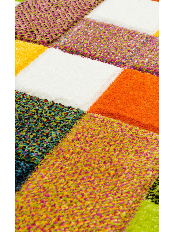 Carpetdocia Kids Eğlenceli Çok Renkli Çocuk Halısı 26 MULTY - Carpetdocia