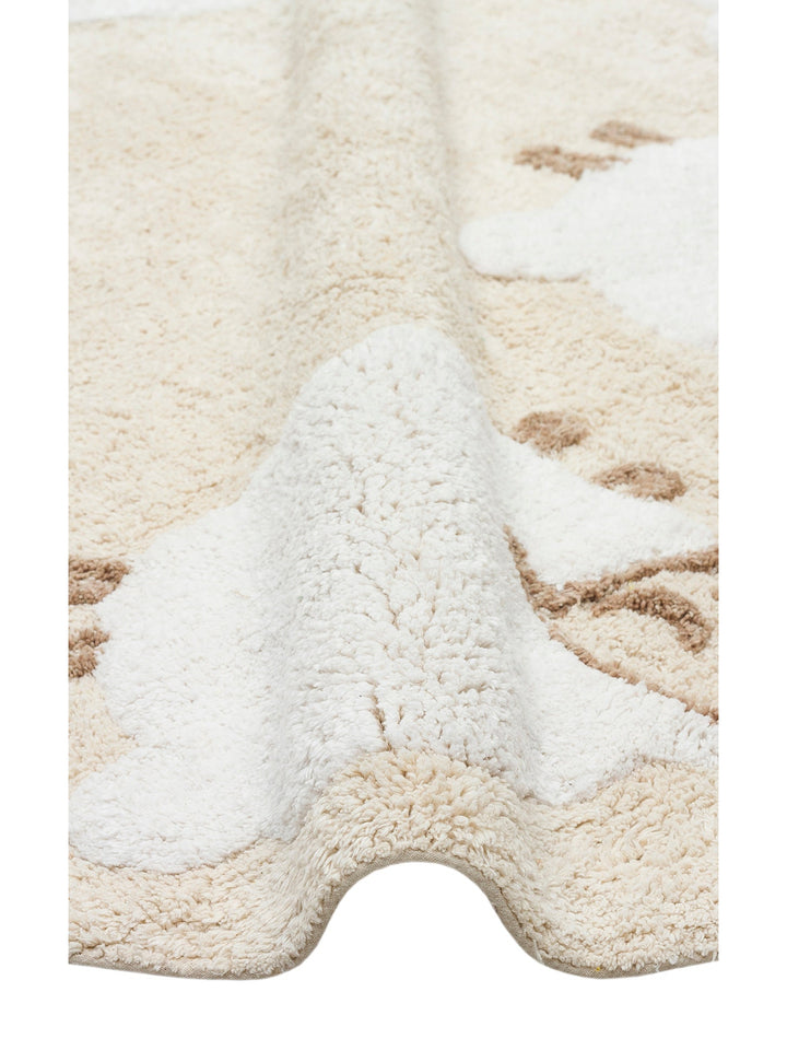 Cotton Baby %100 Naturel Pamuk Yıkanabilir Kaymaz Tabanlı Bebek Halısı 11 MULTY XXW Q - Carpetdocia