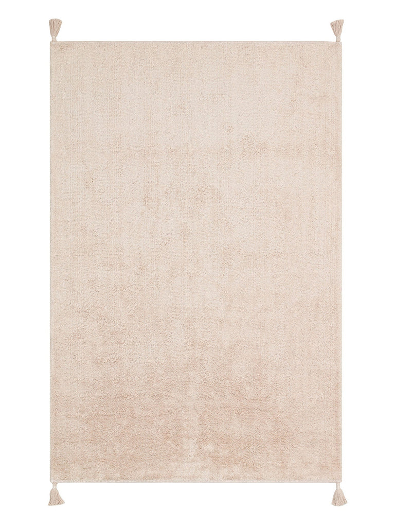 سجادة أطفال قطنية 100% طبيعية قابلة للغسل بقاعدة مانعة للانزلاق PLAIN BEIGE
