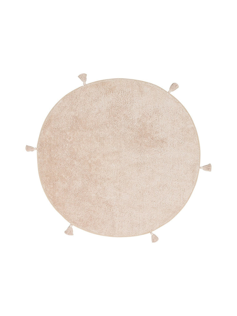 سجادة أطفال قطنية 100% طبيعية قابلة للغسل بقاعدة مانعة للانزلاق PLAIN BEIGE Q