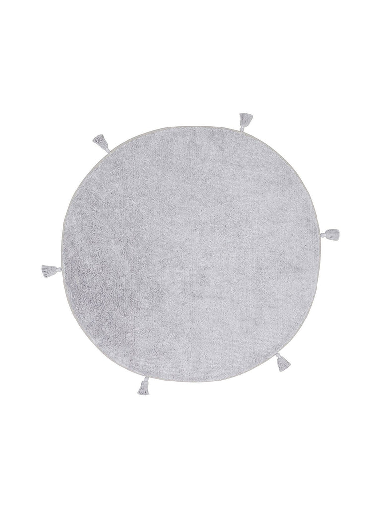 سجادة أطفال قطنية 100% طبيعية قابلة للغسل بقاعدة مانعة للانزلاق PLAIN GREY Q