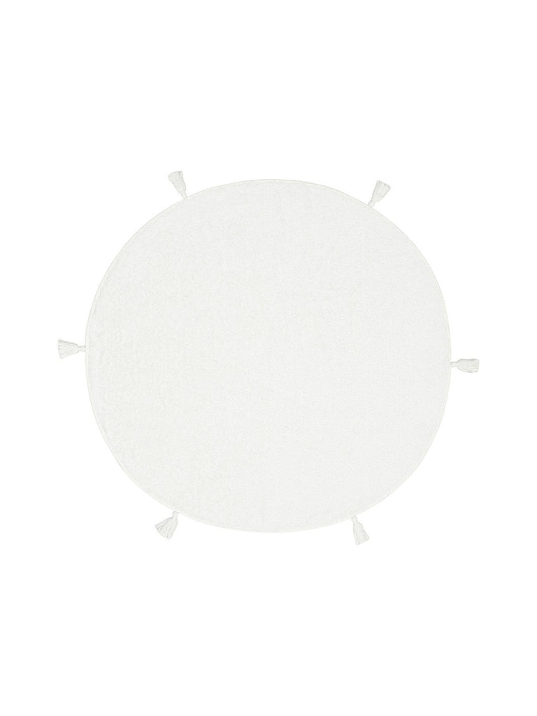 سجادة أطفال قطنية 100% طبيعية قابلة للغسل بقاعدة مانعة للانزلاق PLAIN WHITE Q