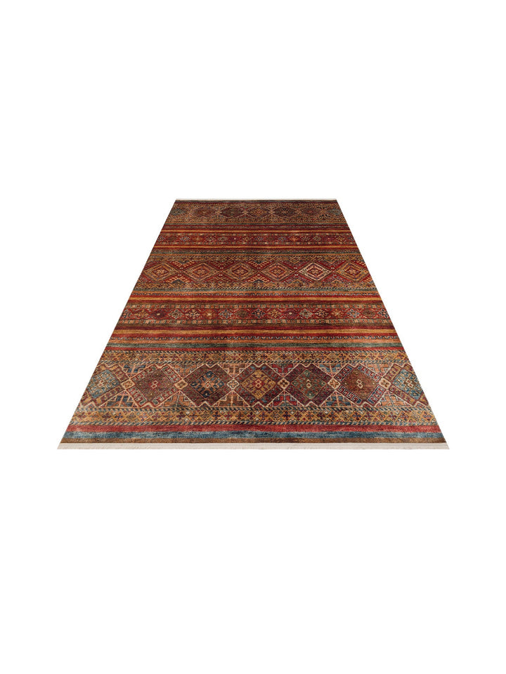 Historic Serisi Kaymaz Antik Desenli Salon Oturma Odası Koridor Mutfak Yıkanabilir Halı 05 MULTY - Carpetdocia