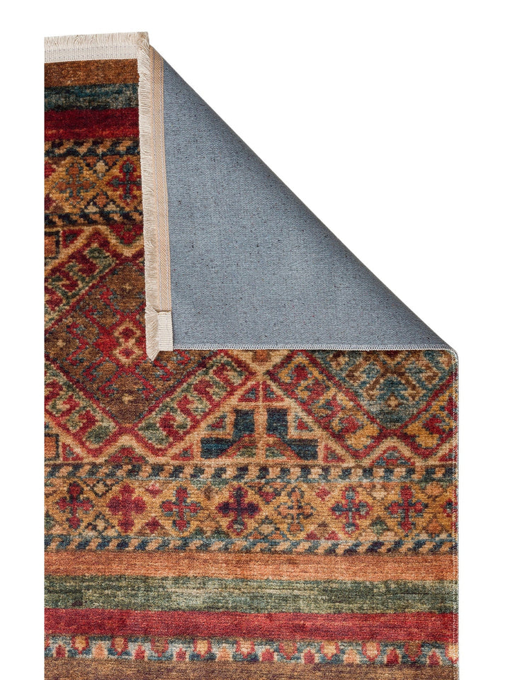 Historic Serisi Kaymaz Antik Desenli Salon Oturma Odası Koridor Mutfak Yıkanabilir Halı 05 MULTY - Carpetdocia