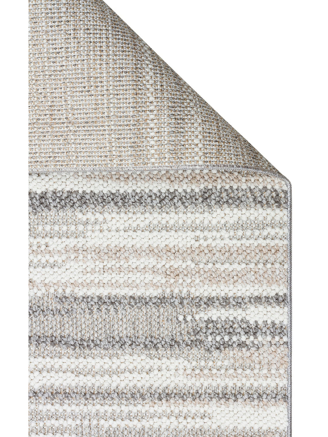 Mali Yumuşak Tuşeli Örgü Dokuma Oturma Odası Koridor Antre Yatak Odası Modern Halı 01 GREY WHITE - Carpetdocia