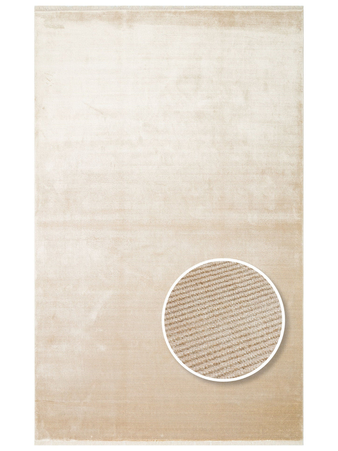 Montenegro Viskon Karışımlı Sade Desenli Sık Dokuma Oturma Odası Salon Koridor Modern Halı 01 BEIGE - Carpetdocia