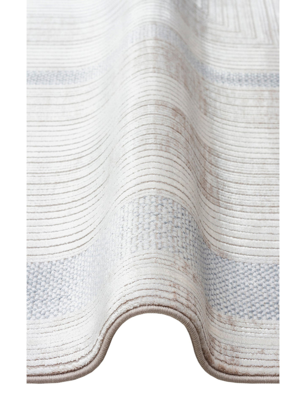 Mumbai Serisi Klasik Desenli Yüksek Kalite Sık Dokuma Parlak Salon Halısı 13 CREAM BLUE - Carpetdocia