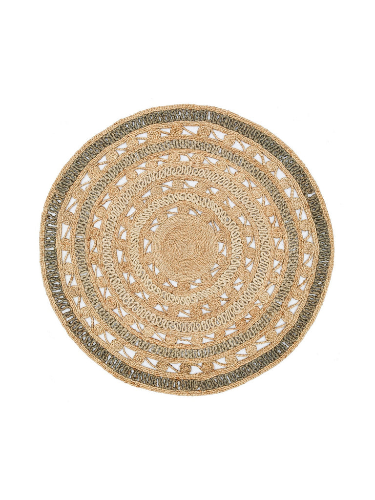 Only Jüt Yuvarlak ve Oval %100 طبيعي غرفة جلوس مدخل مطبخ شرفة سجادة منسوجة يدويًا CA106NTGRDGXW