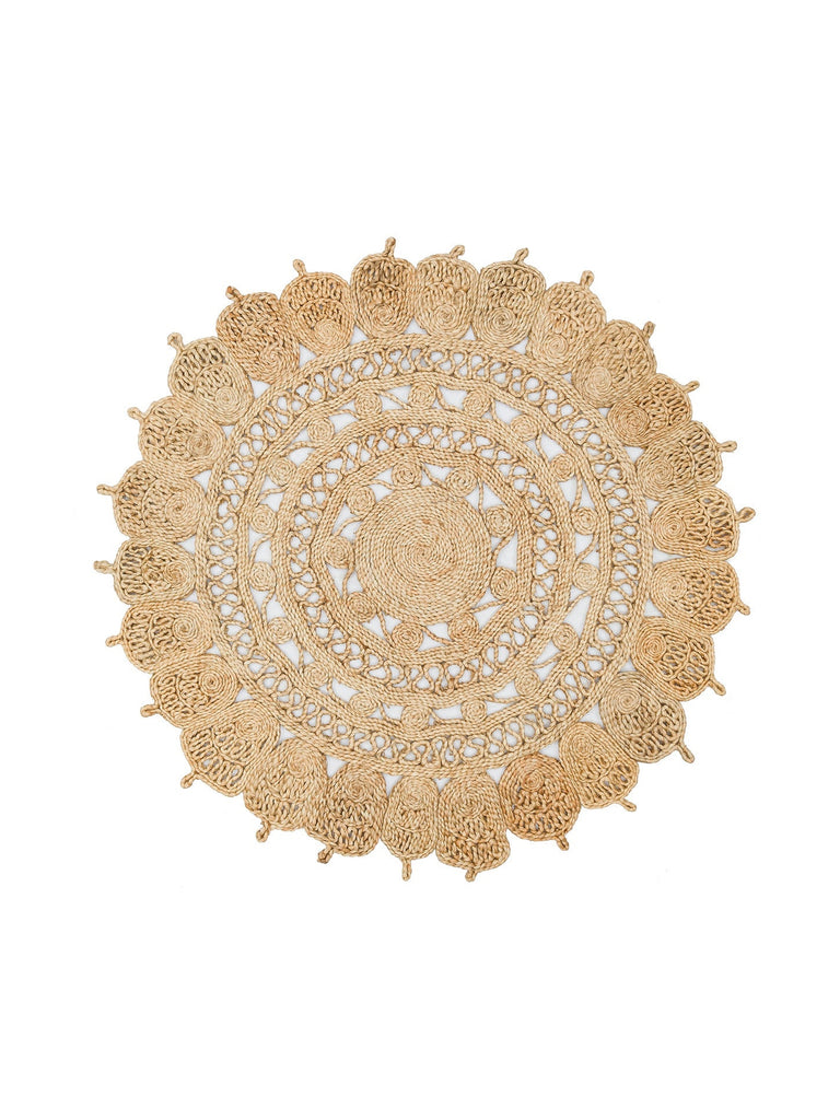 Only Jüt Yuvarlak ve Oval %100 طبيعي غرفة جلوس مدخل مطبخ شرفة سجادة منسوجة يدويًا CA108NATXW