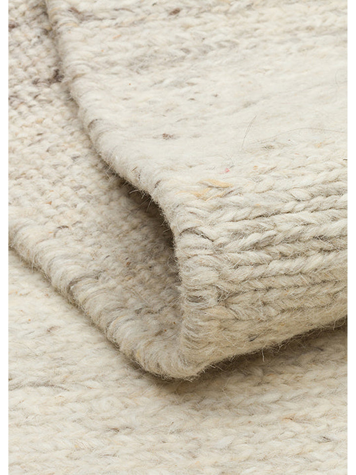 Paglia Serisi %100 Naturel Yeni Zelanda Yünü Sumak Düğümü El Dokuma Salon Oturma Odası Halı IVORY - Carpetdocia