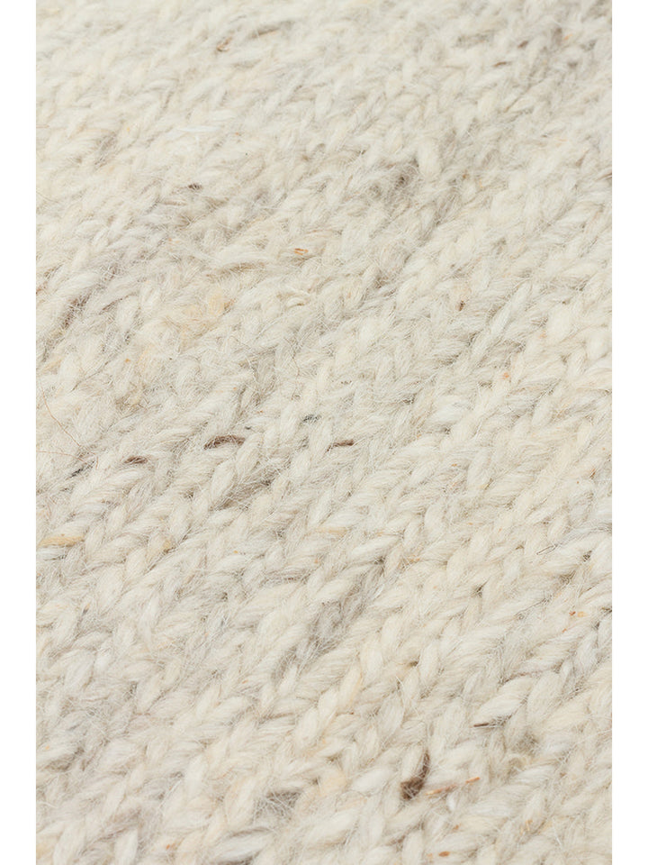 Paglia Serisi %100 Naturel Yeni Zelanda Yünü Sumak Düğümü El Dokuma Salon Oturma Odası Halı IVORY - Carpetdocia