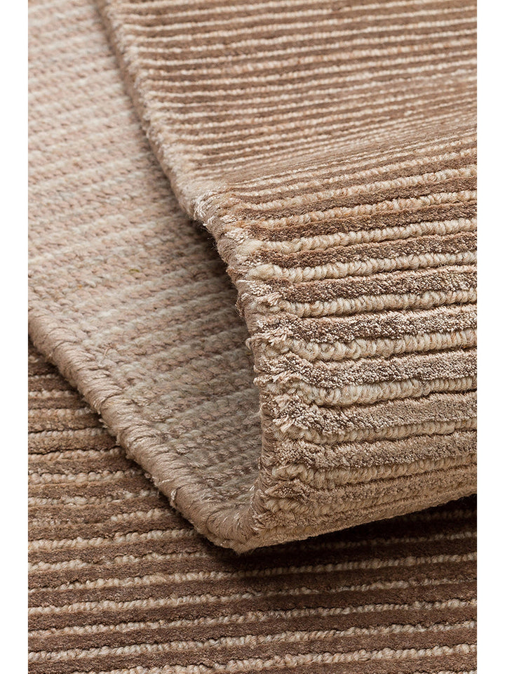 Portofino Serisi %100 Naturel Viskon Yün Pamuk El Dokuma Modern Salon Oturma Odası Halı BROWN - Carpetdocia