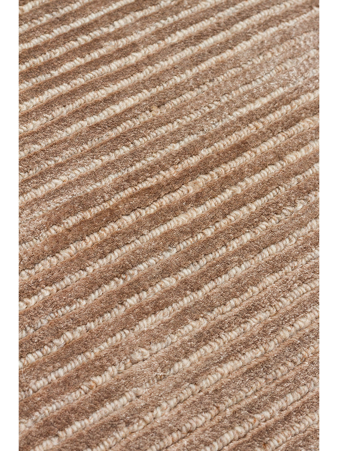 Portofino Serisi %100 Naturel Viskon Yün Pamuk El Dokuma Modern Salon Oturma Odası Halı BROWN - Carpetdocia
