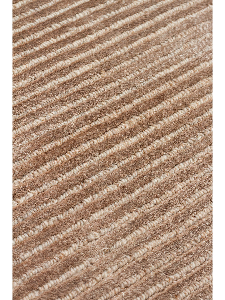 Portofino Serisi %100 Naturel Viskon Yün Pamuk El Dokuma Modern Salon Oturma Odası Halı BROWN - Carpetdocia