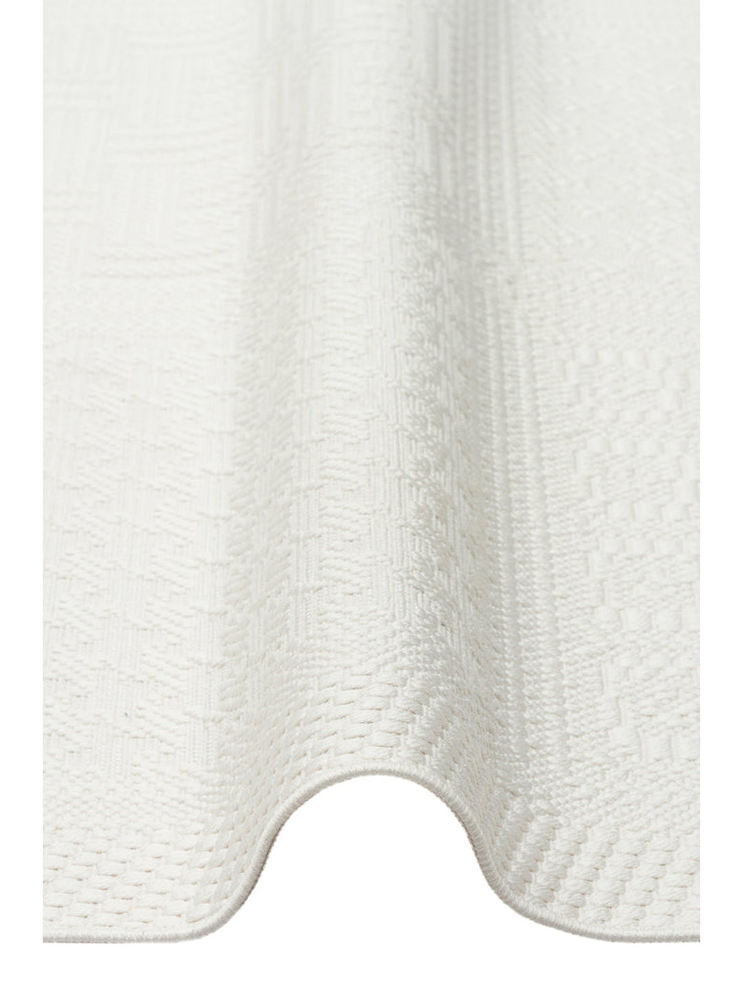 Resort Katlanabilir ve Yıkanabilir Şık Desenlere Sahip Düz Dokuma İnce Halı LUX 02 WHITE - Carpetdocia