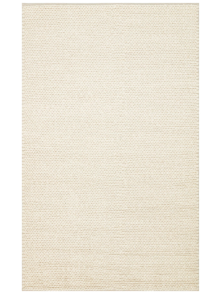 Woolstar %100 Naturel Kazak Desenli Salon Oturma Odası Koridor Antre El Dokuma Örgü Halı CREAM - Carpetdocia