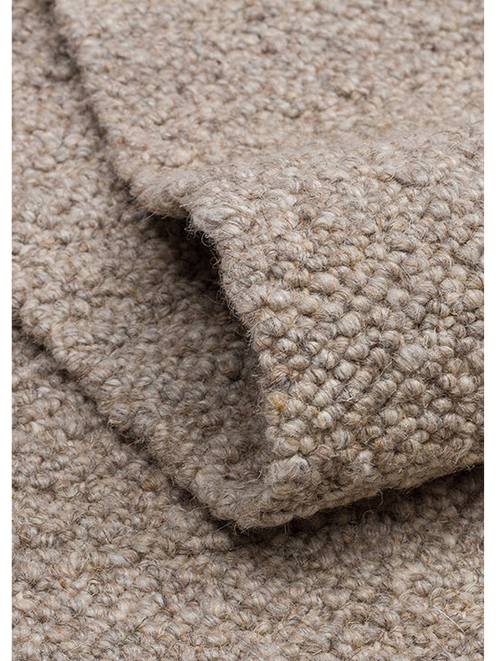 Agra Series Wool Polyester and Cotton Blend Handwoven Rug DARK STONE