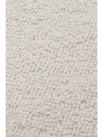 Agra Series Wool Polyester and Cotton Blend Handwoven Rug IVORY