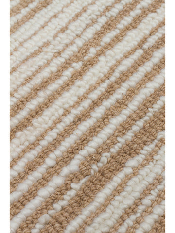 Barcelona Series Wool and Cotton Blend Handwoven Rug BEIGE