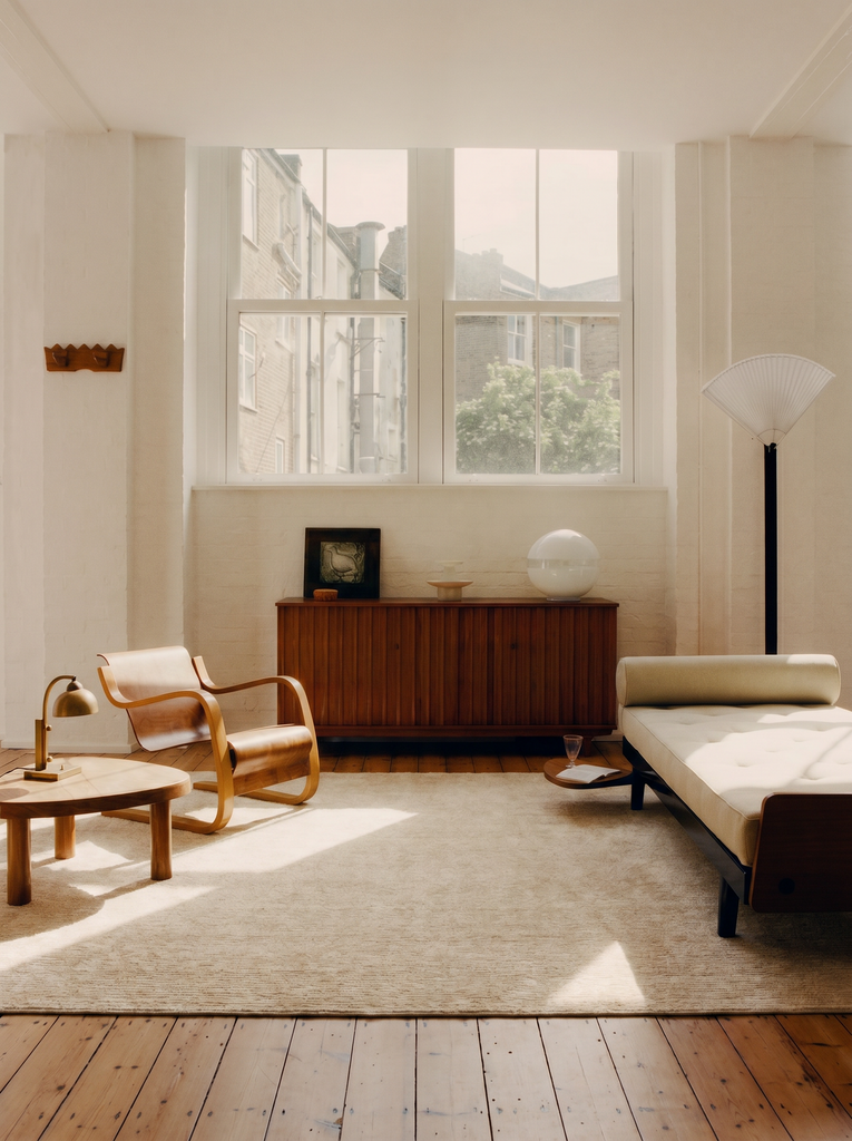 Tapis spécial à métier noir TENCEL™ moderne, simple et élégant, fait main Brasilia BEIGE UNI