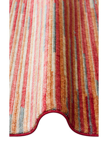 Burj Serisi %100 Naturel El Emeğiyle Üretilen TENCEL™ Kara Tezgah Halı 03 MULTY - Carpetdocia