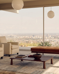 Tapis artisanal à métier noir de la série Burj, fabriqué à la main avec TENCEL™ 100 % naturel 01 SKY VIZON